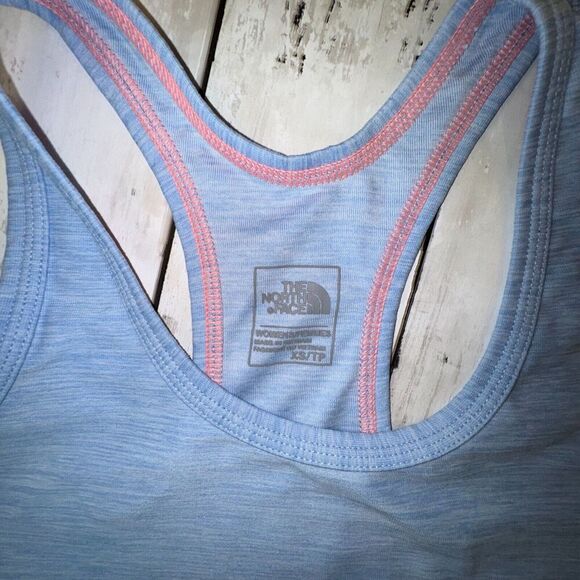 The North Face Tops - The North Face Blue/Pink Racerback FlashDry Tank Top X-Small
